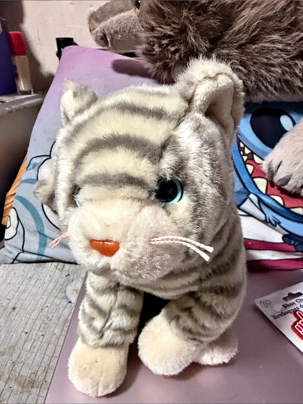 Vintage 1999 Ty Beanie Buddies "Silver" the Grey Tabby Cat Plush – Retired Colle